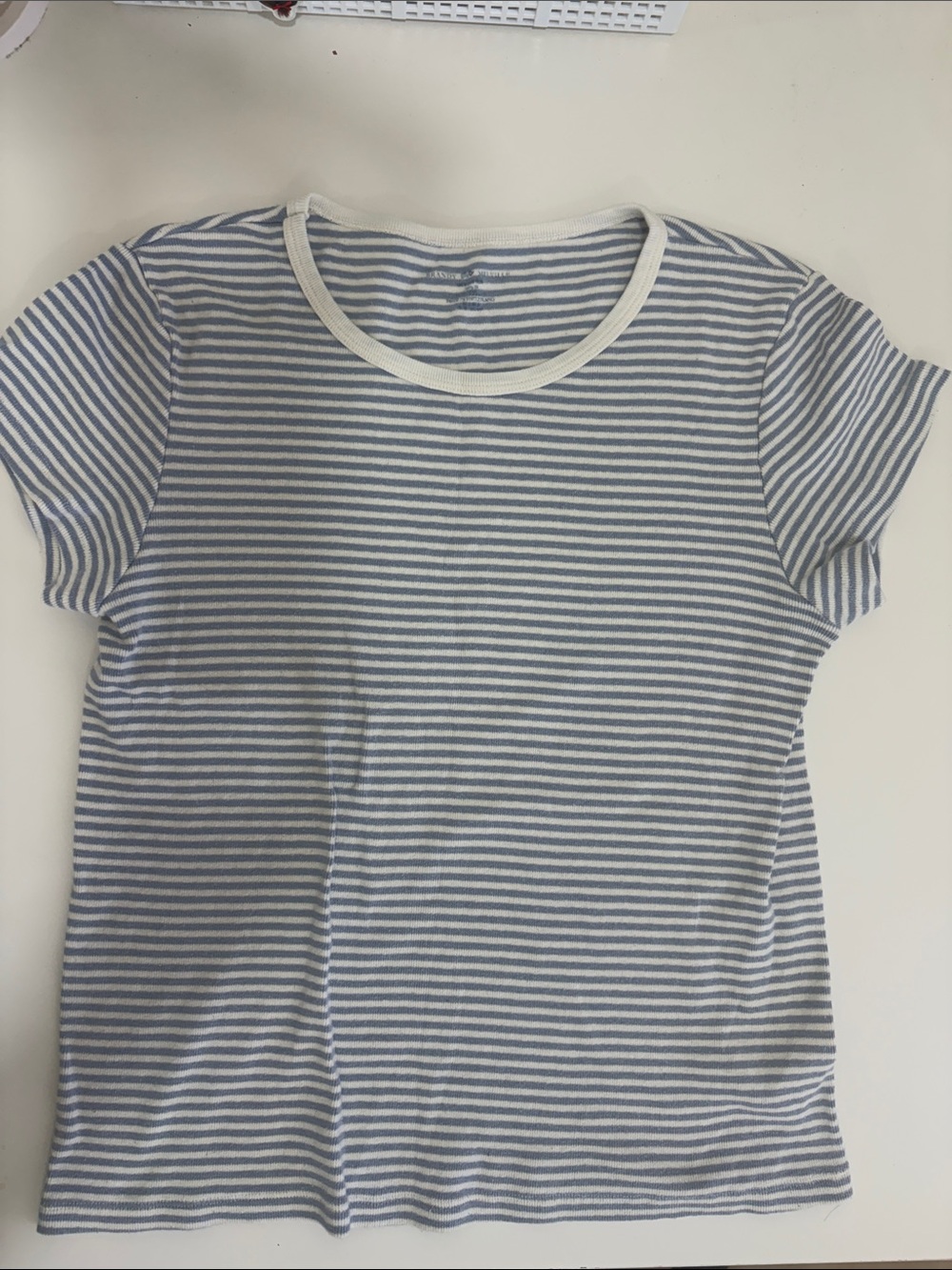 Brandy Melville Blue & White Striped Tee
